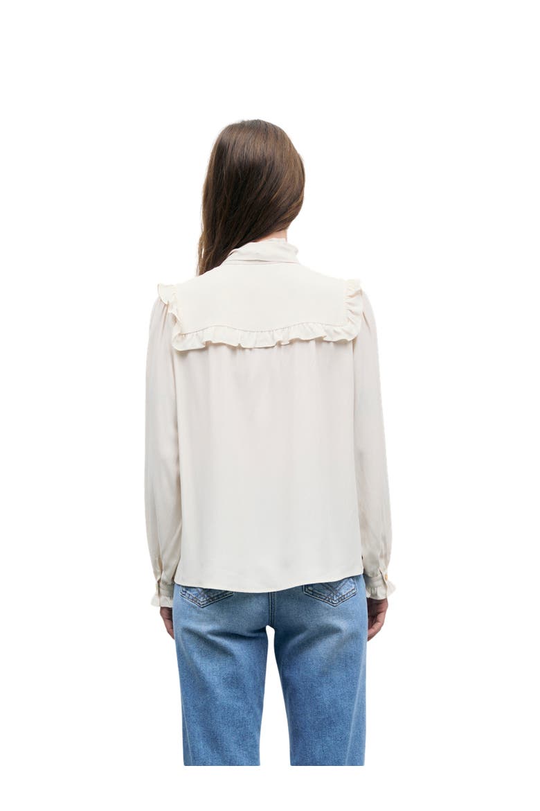 Leia Ruffle Detail Shirt, Alternate, color, Pink Beige