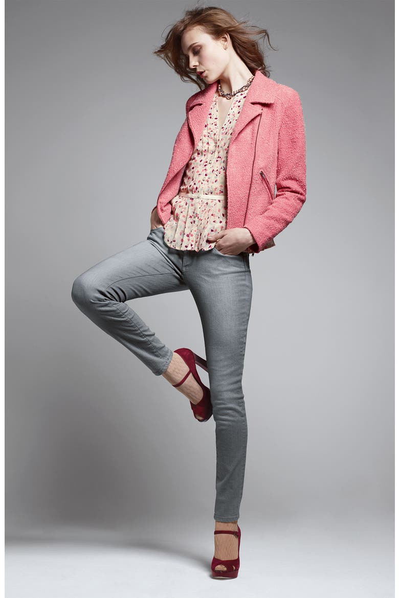 Denim 'Skyline' Skinny Jeans, Alternate, color, STEELY