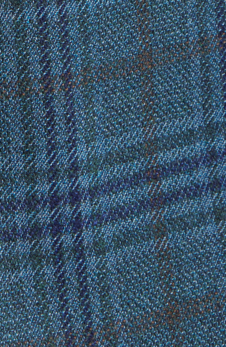 Jack Victor Midland Contemporary Fit Teal Plaid Wool Sport Coat, Alternate, color, Teal