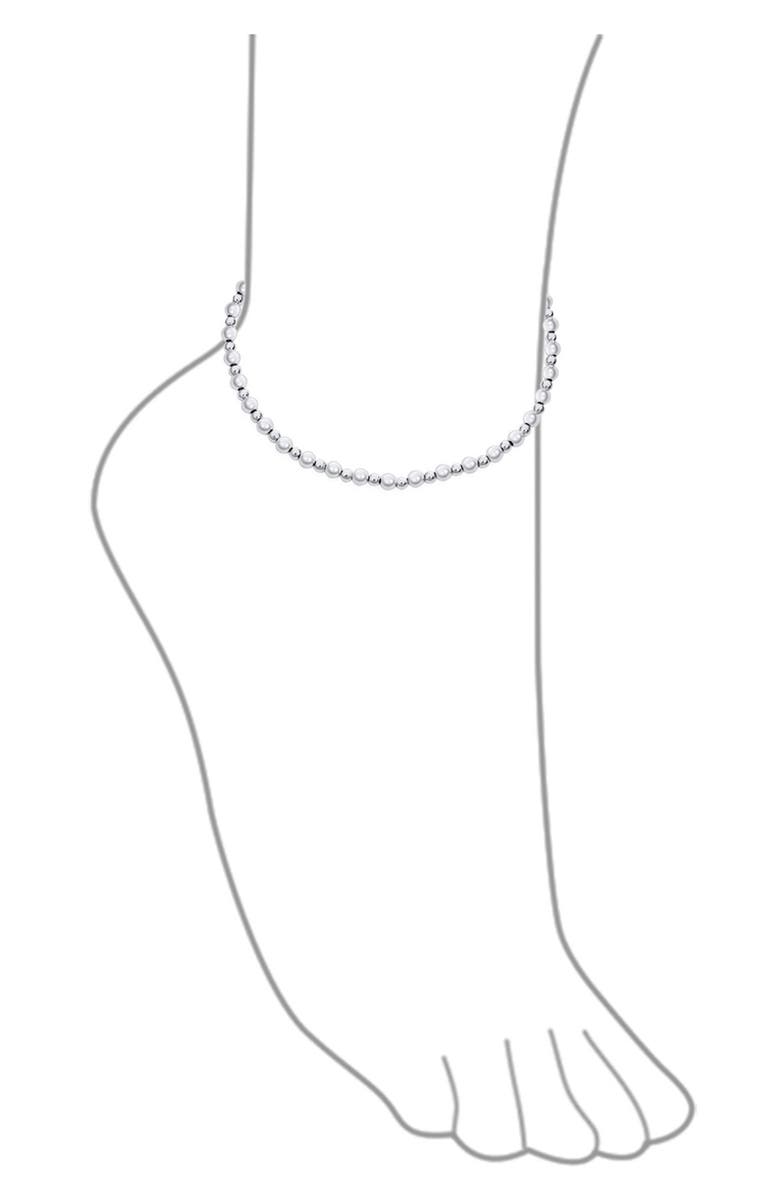 BLING JEWELRY Sterling Silver Bead Anklet, Alternate, color, 