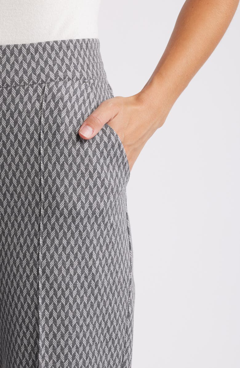 Hue Pintuck Pull-On Pants, Alternate, color, Grey Geo