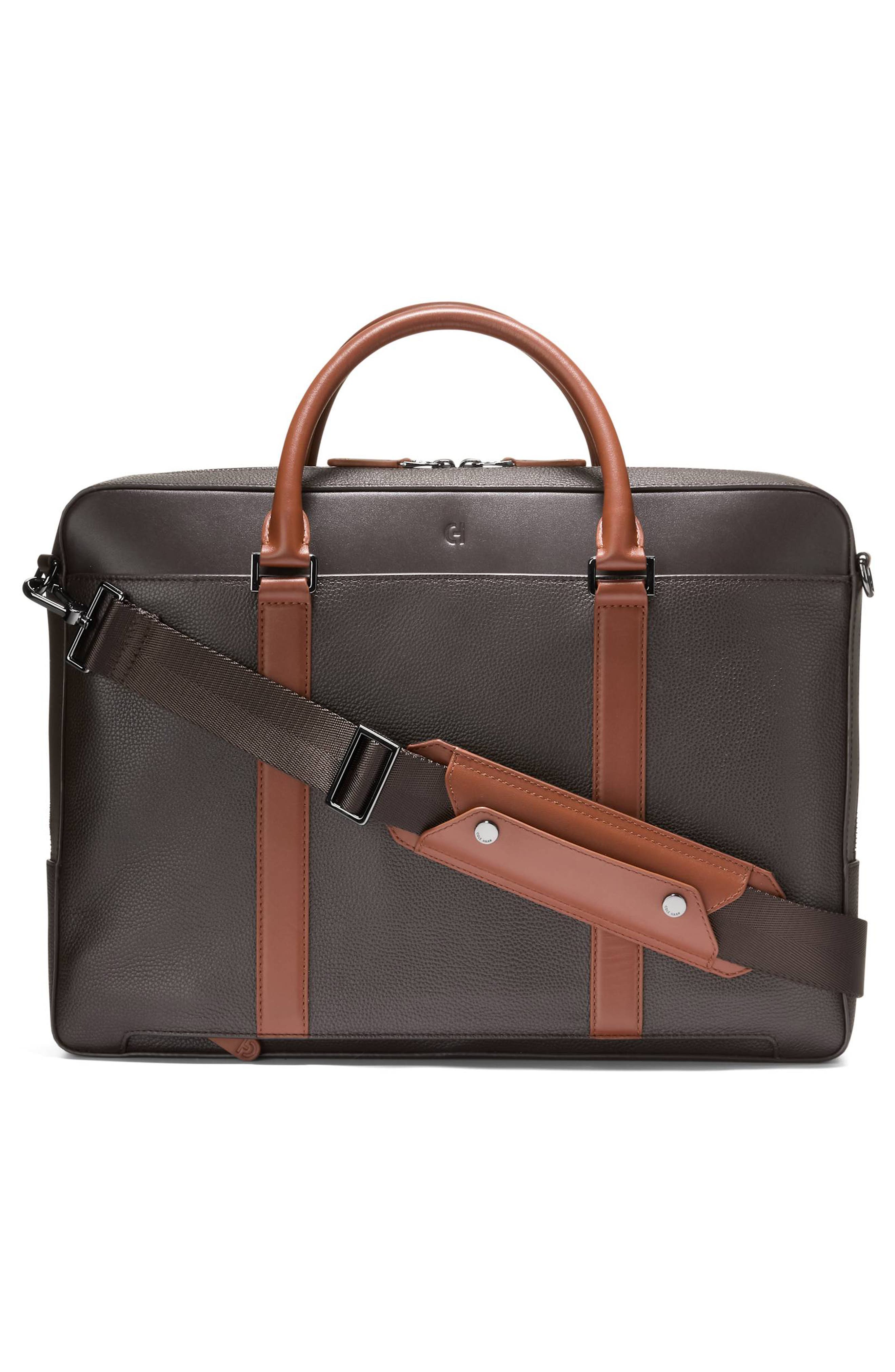 Cole Haan Triboro Leather Briefcase, Alternate, color, 