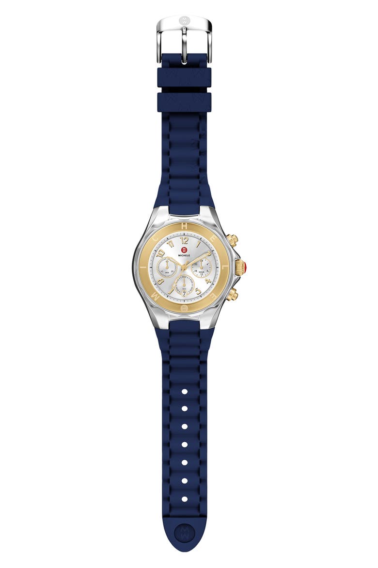 Jellybean Two-Tone Silicone Strap Watch, 38mm, Alternate, color, TWO TONE