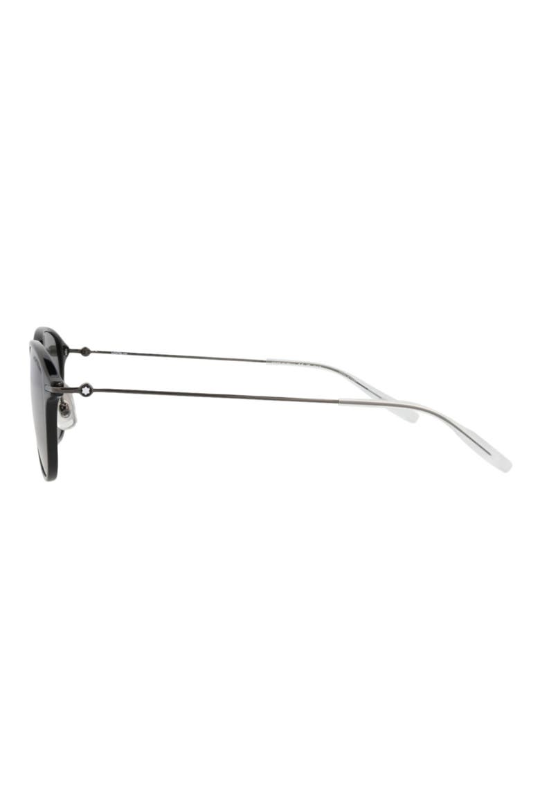 51mm Round Sunglasses, Alternate, color, BLACK RUTHENIUM GREY