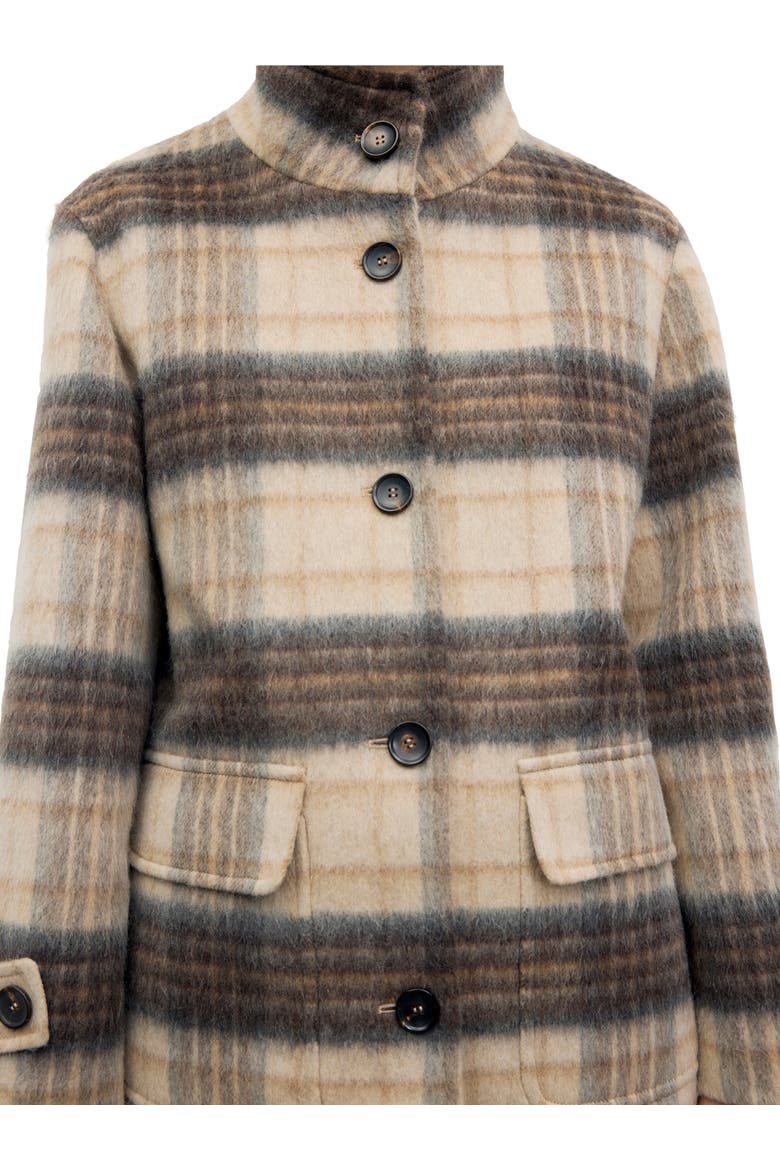 Ally Checked Coat, Alternate, color, Sand