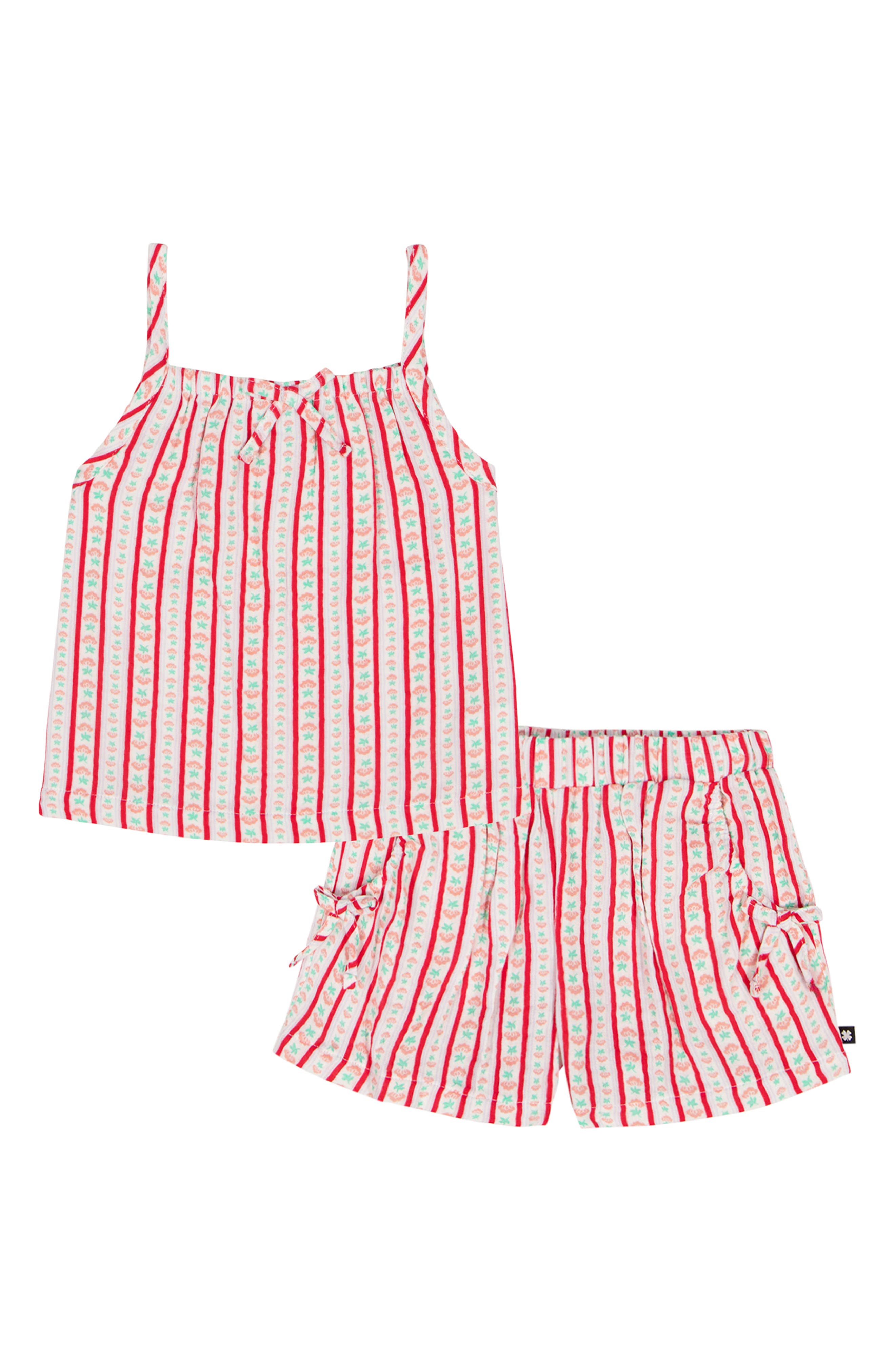 Lucky Brand Floral Cotton Tank & Shorts Set