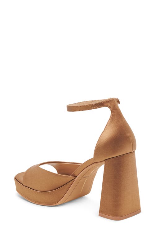 Dolce Vita Pandro Ankle Strap Platform Sandal In Brown