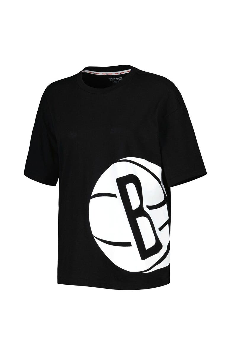 TOMMY JEANS Women's Tommy Jeans Black Brooklyn Nets Bianca T-Shirt, Alternate, color, Black