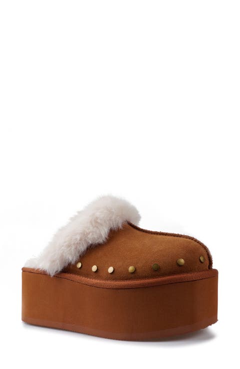 Sutton Faux Fur Platform Clog (Women)