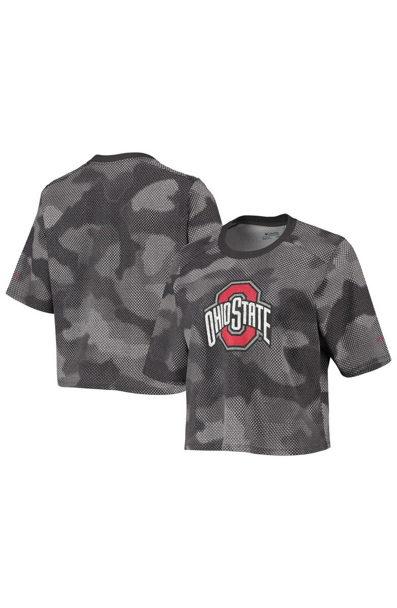 Columbia Women's Columbia Gray/Black Ohio State Buckeyes Park Camo Boxy T-Shirt, Alternate, color,