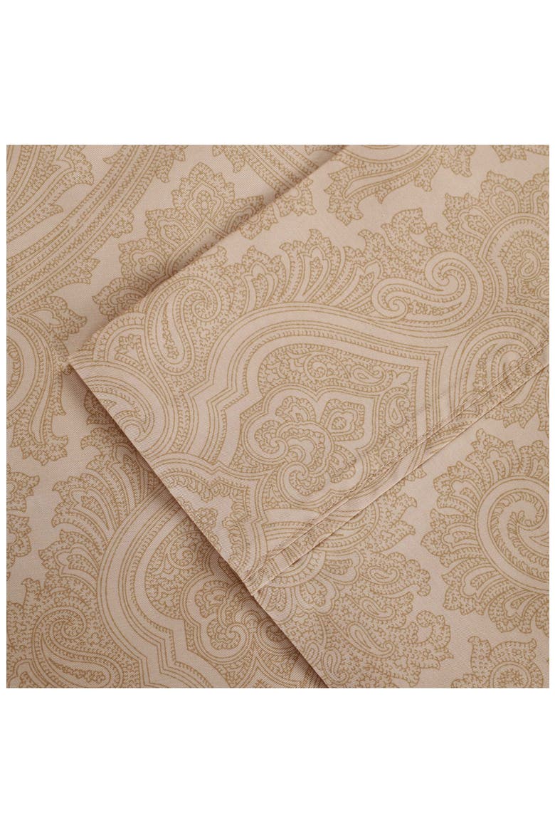 Paisley 600 Thread Count Sateen Sheet Set, Alternate, color, SAND