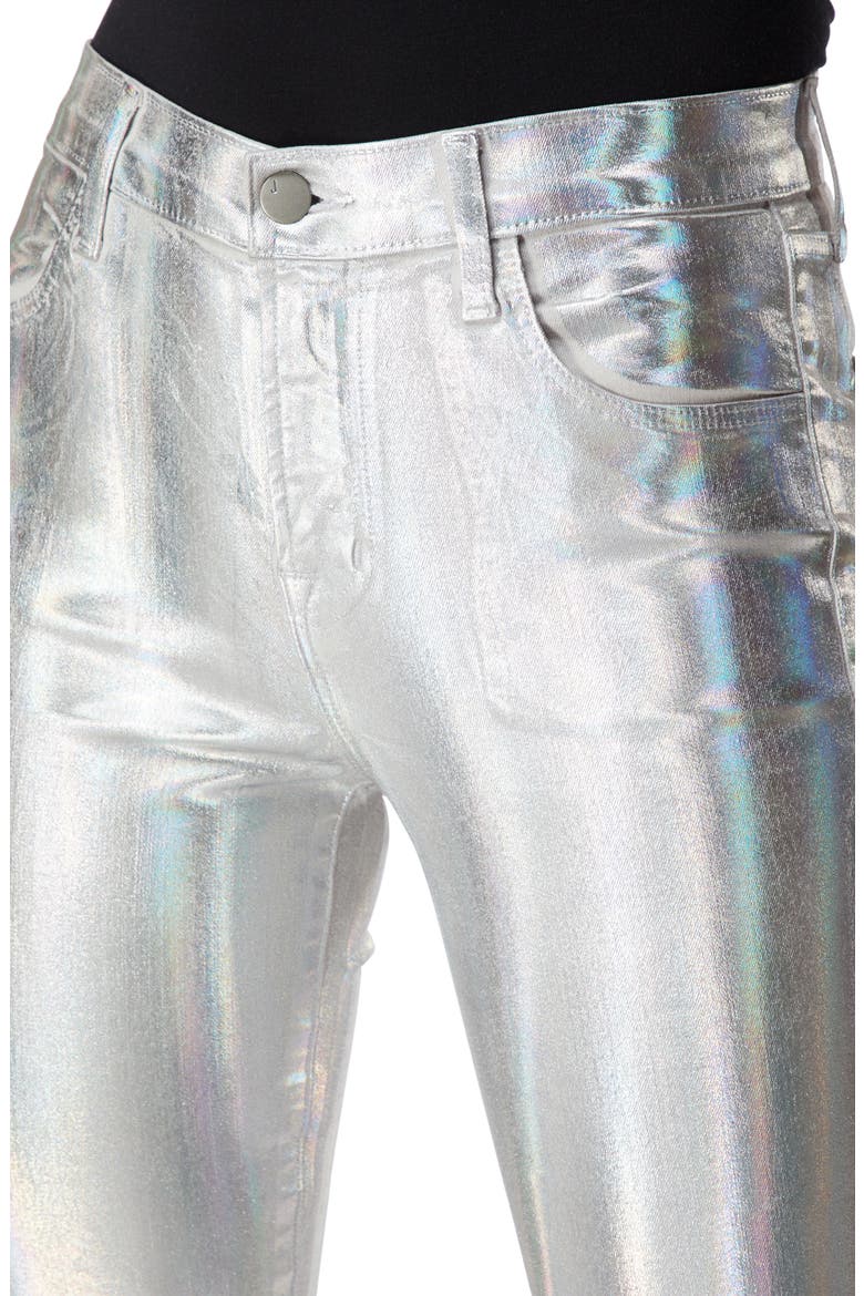 Maria High Waist Skinny Jeans, Alternate, color, SILVER PRISM