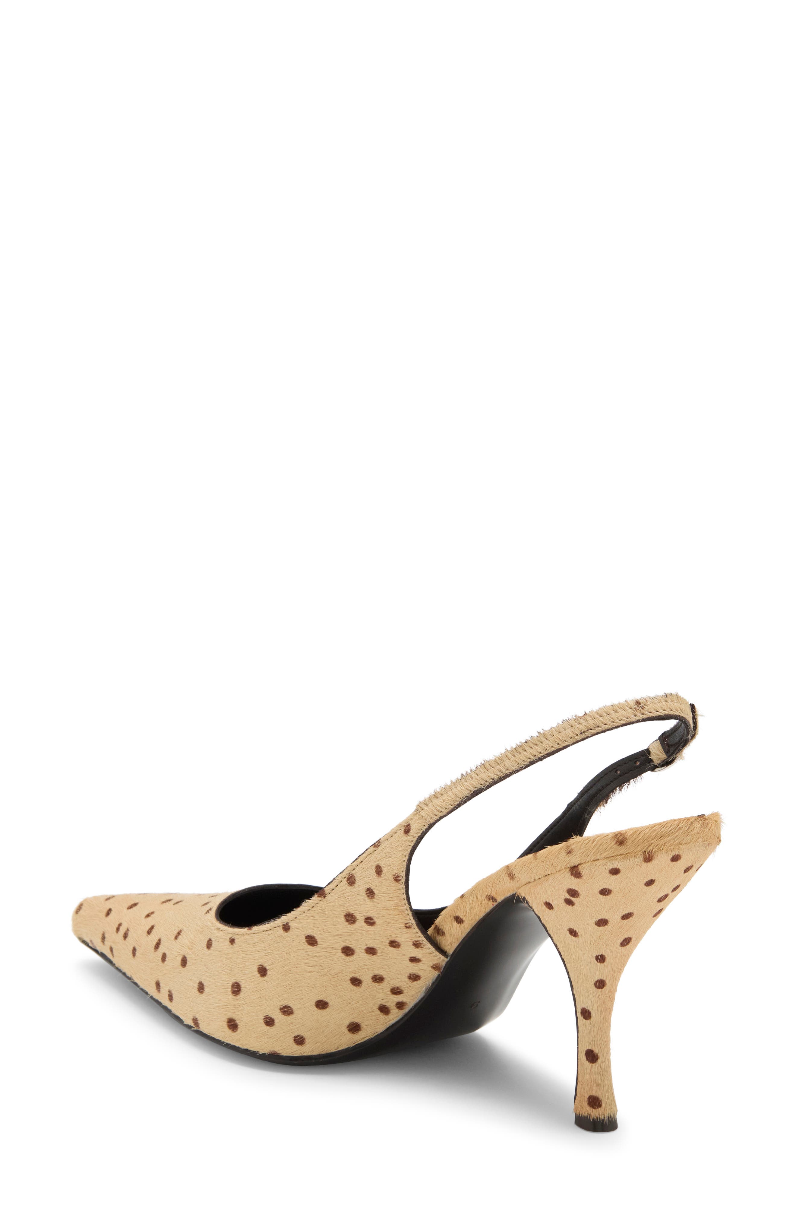Milly Genuine Calf Hair Slingback Pump, Alternate, color, NATURAL BROWN SPOT CALF HAIR