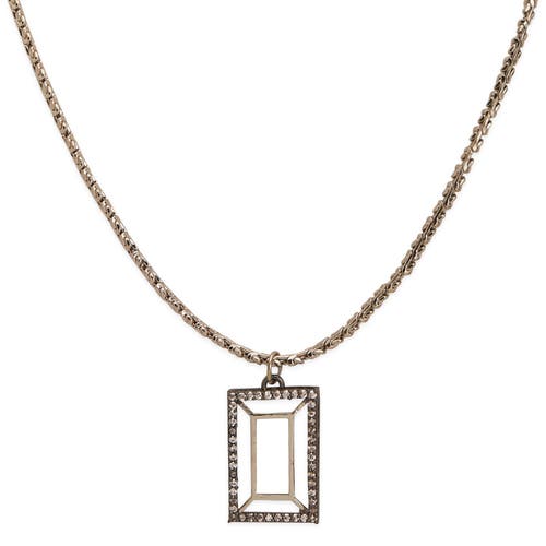 Dhwani Bhansal Vazio Pendant In White Rhodium Plated