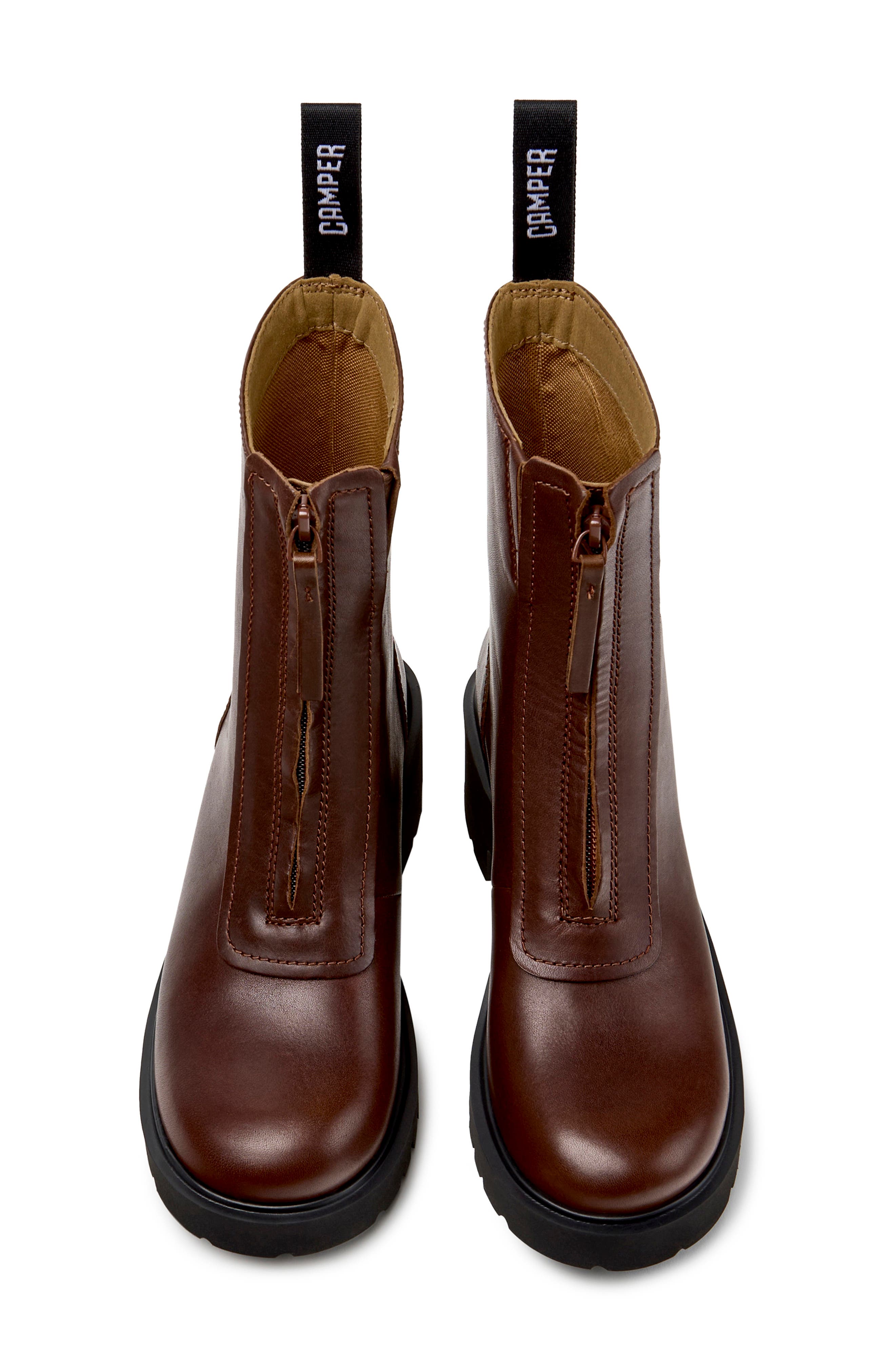 Milah Lug Platform Boot, Alternate, color, MEDIUM BROWN