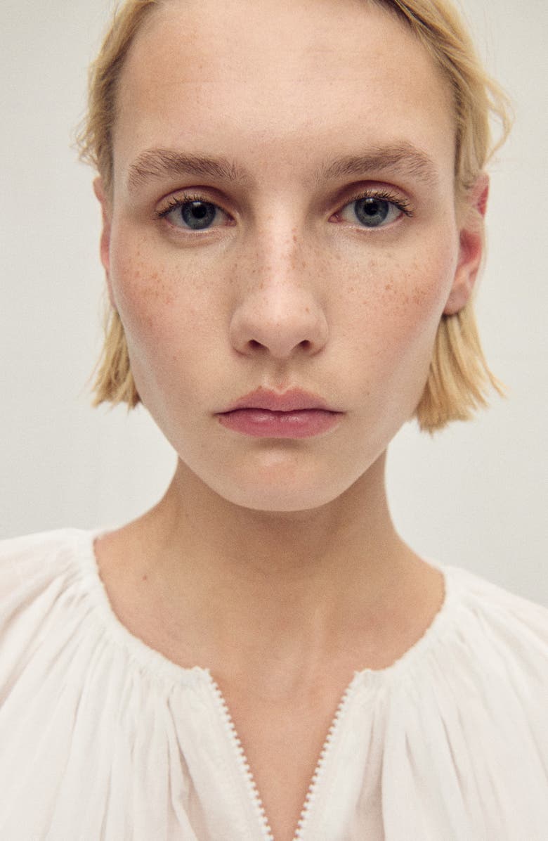 MANGO Gathered Semisheer Zip Jacket, Alternate, color,