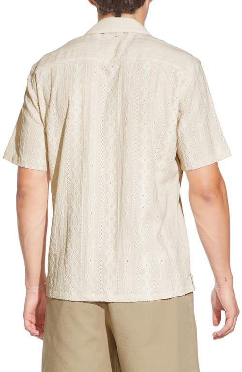 Civil Society Rumbod Relaxed Resort Knit Camp Shirt In Neutral