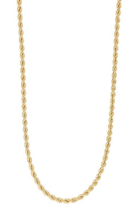 Men's 14K Gold Rope Chain Necklace (Nordstrom Exclusive)