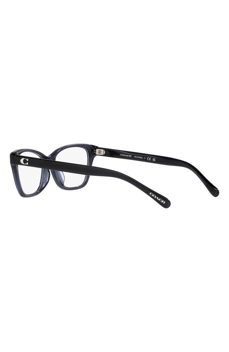 COACH 52mm Butterfly Glasses, Alternate, color, Black