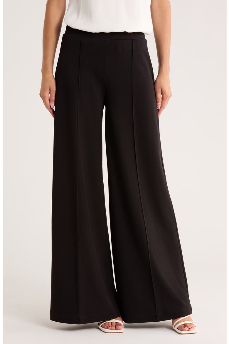 Tempest Wide Leg Knit Pants, Main, color, BLACK