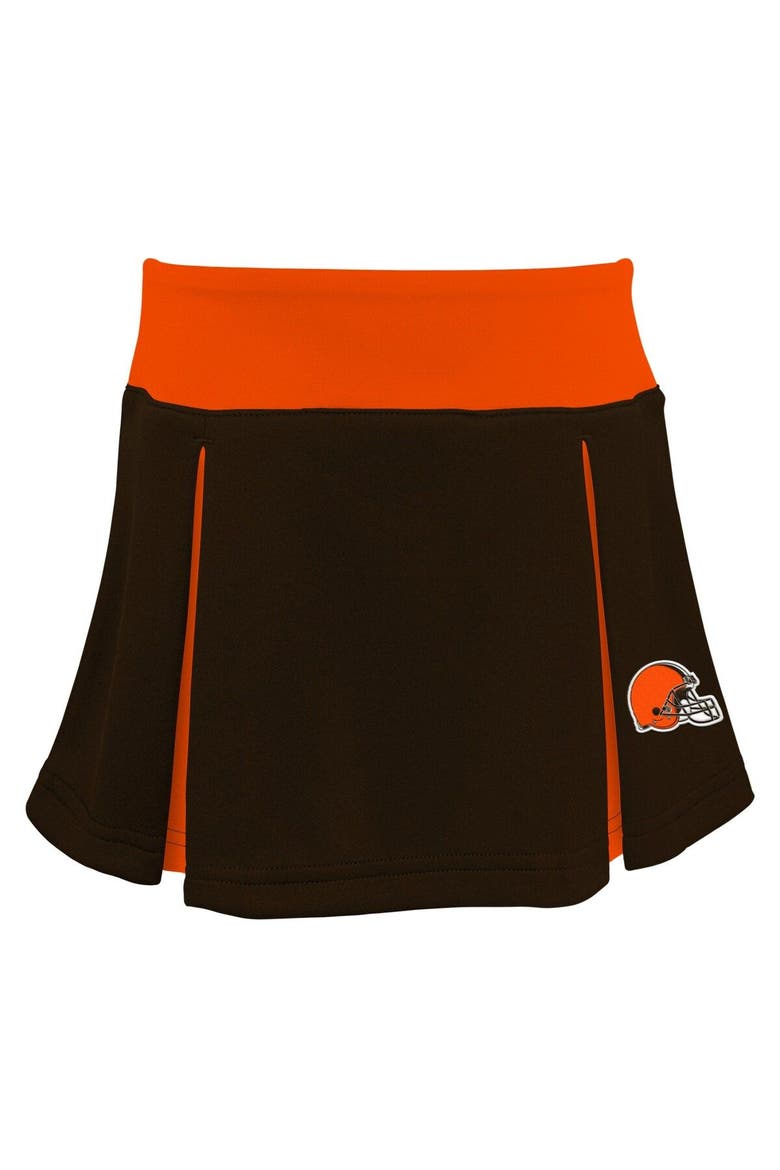 Girls Preschool Brown Cleveland Browns Spirit Cheerleader Two-Piece Set with Bloomers, Alternate, color, Brown