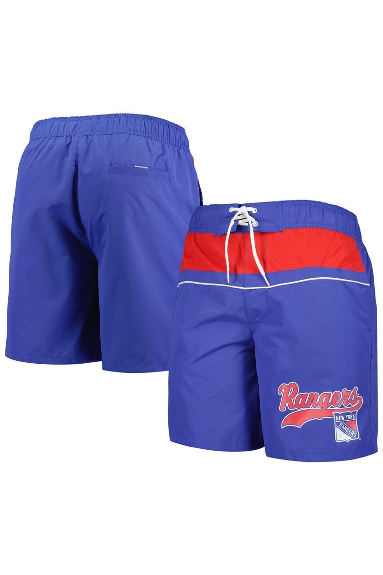 Men's Starter Blue New York Rangers Freestyle Volley Swim Shorts, Main, color, Blue