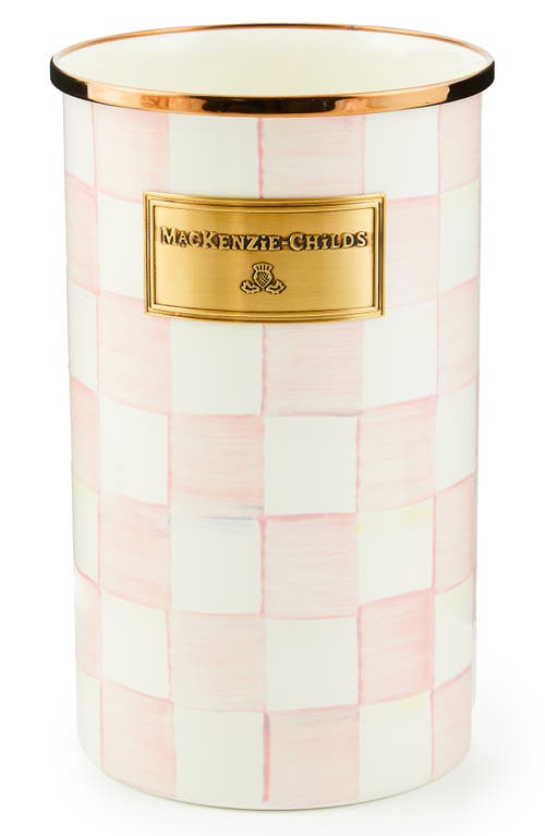 Mackenzie-childs Rosy Check Enamel Utensil Holder