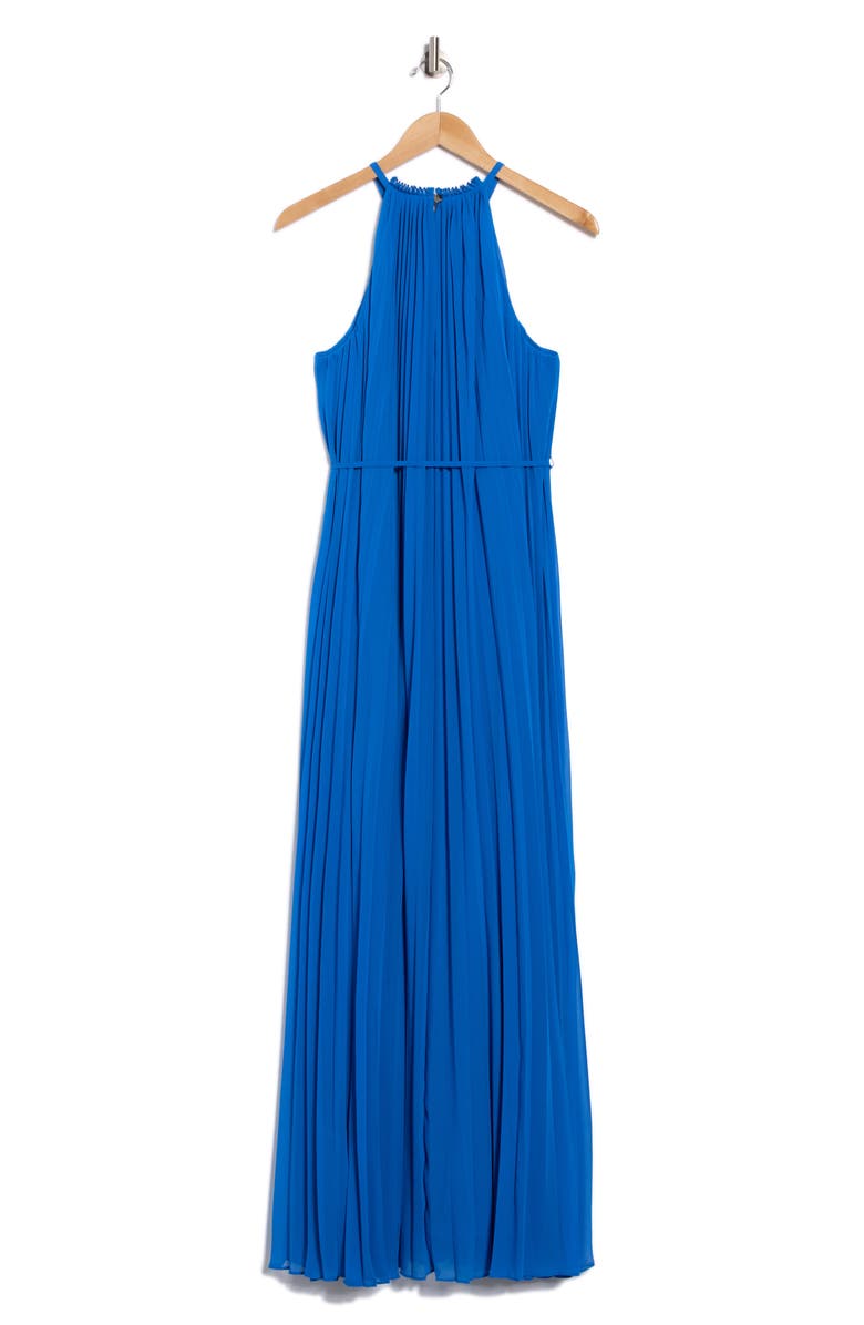 Ted Baker London Helyos Pleated Maxi Halter Dress, Alternate, color, 