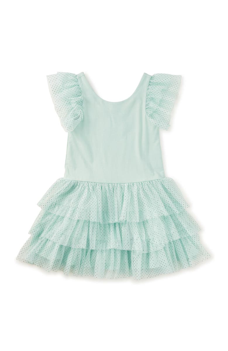 Tea Collection Tiered Tulle Party Dress, Main, color, Flamenco Dots