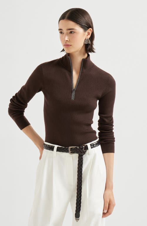 Brunello Cucinelli Lightweight Sweater In Brown