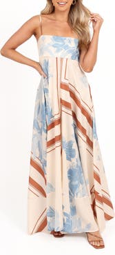 Petal & Pup Eleanor Scarf Print Maxi Dress