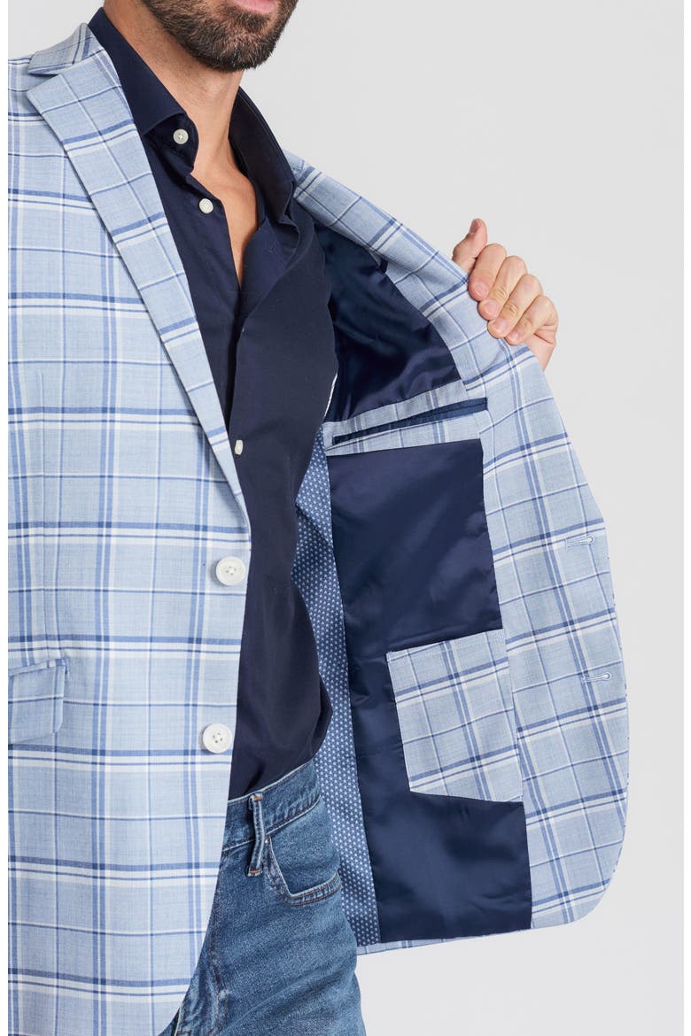 Plaid Sport Coat, Alternate, color, BLUE