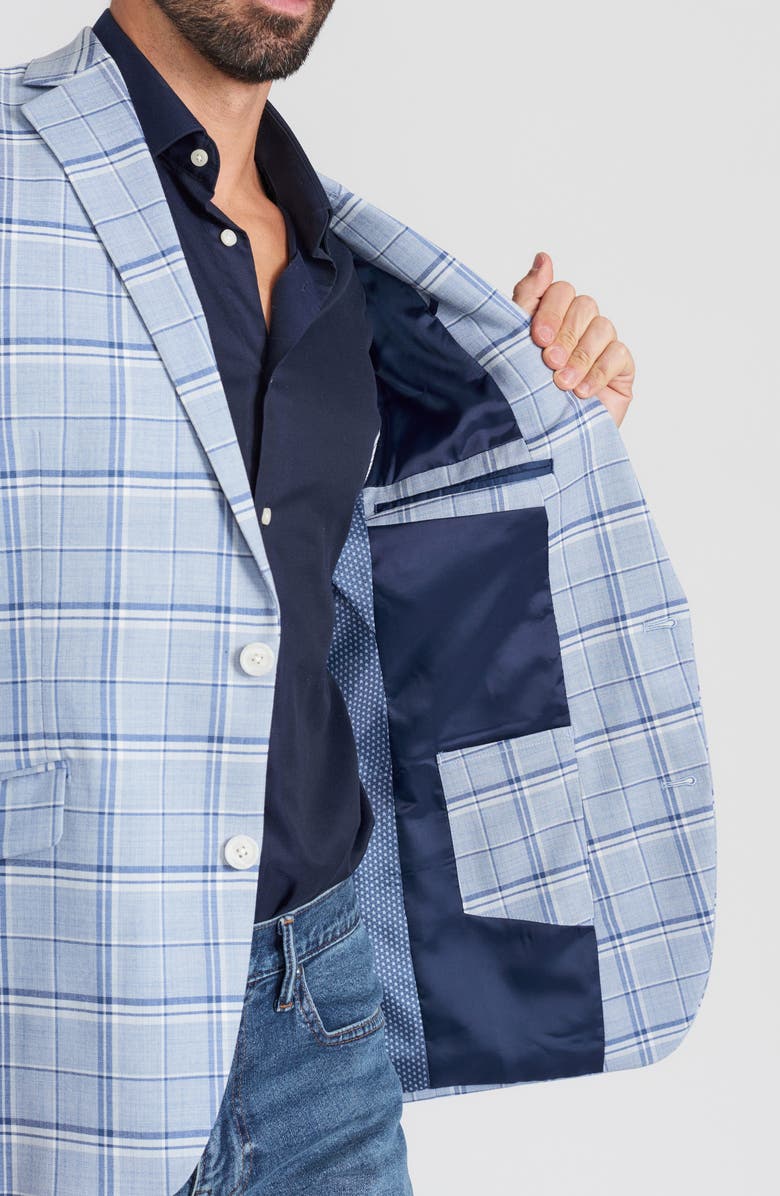 SAVILE ROW CO Plaid Sport Coat, Alternate, color, Blue