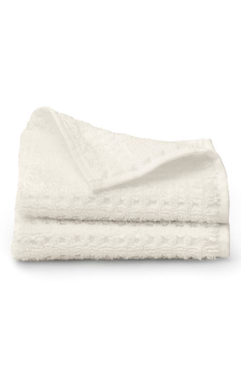Set of 2 Waffle Organic Cotton Washcloths