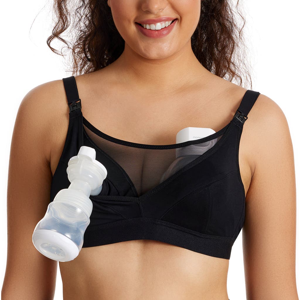 Momcozy Hf018 Pumping & Nursing Bra In Black