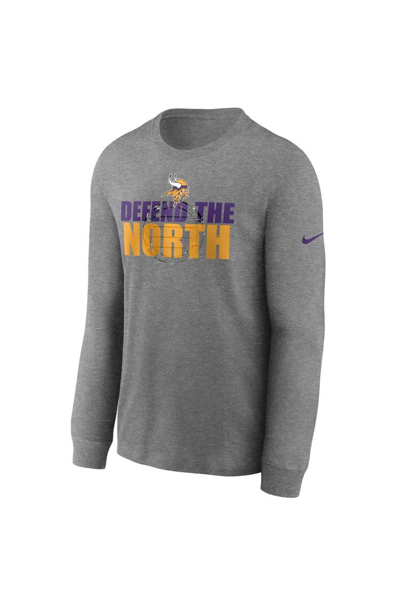 Nike Men's Nike Heathered Gray Minnesota Vikings Hyper Local Long Sleeve T-Shirt, Alternate, color, 