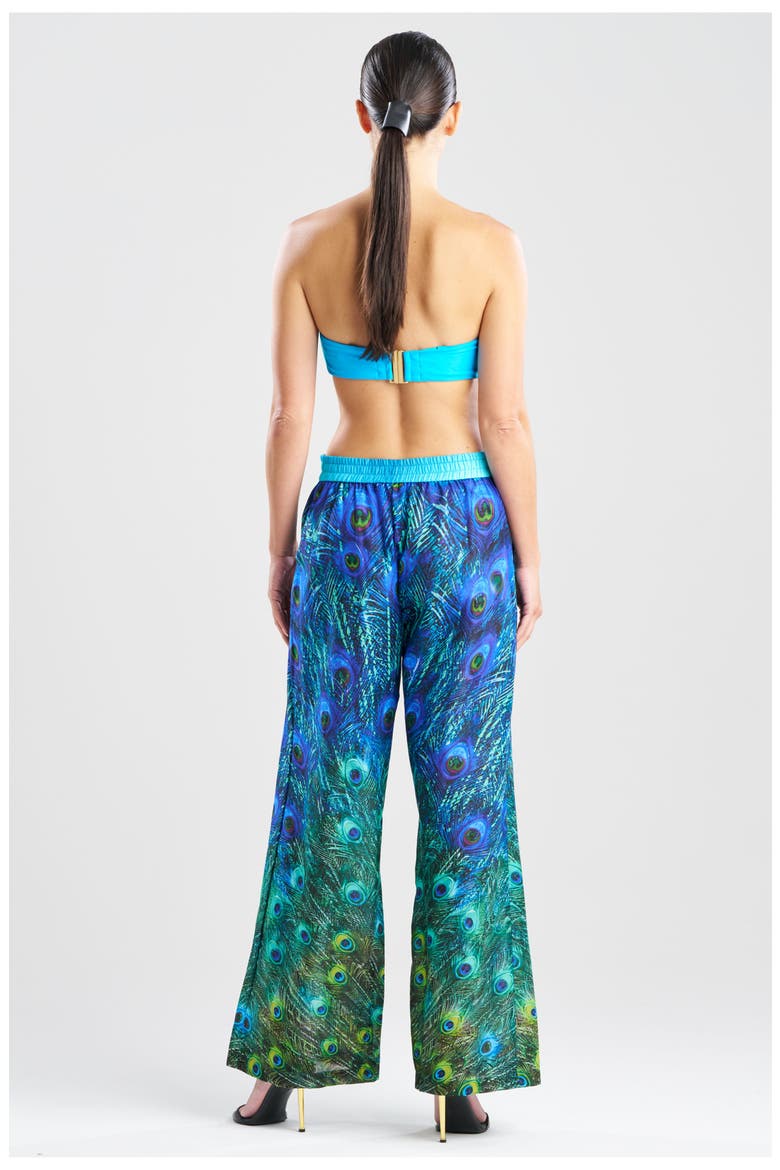 Peacock Cotton Voile Pants, Alternate, color, TEAL