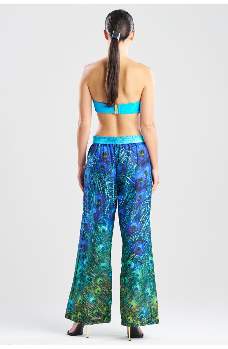 Natori Peacock Cotton Voile Pants, Alternate, color, Teal