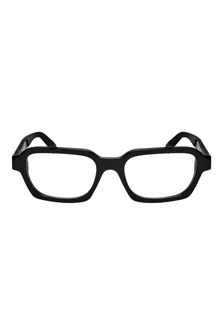 53mm Square Optical Glasses, Main, color, BLACK