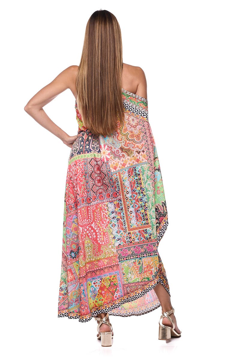 RANEES One-Shoulder Cover-Up Maxi Dress, Alternate, color, Pink