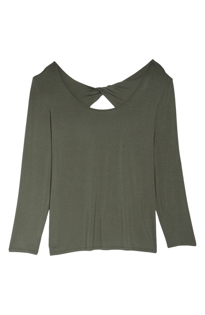 Loveappella Twist Back Top, Alternate, color, Olive