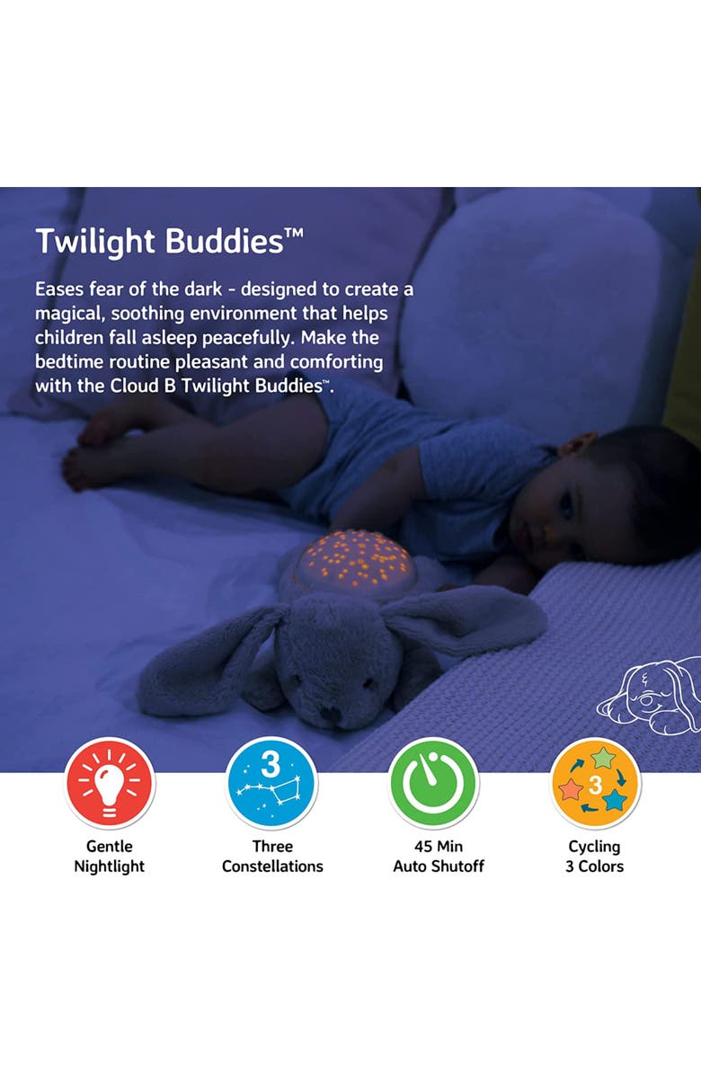 Cloud B Twilight Buddies - Calming Plush Toy & Nightlight Star Projector, Alternate, color, Bunny