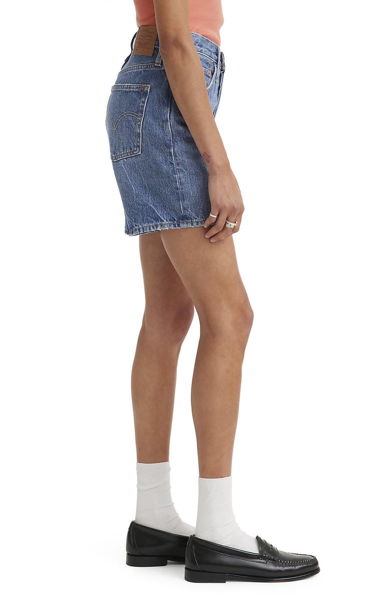 Levi's<sup>®</sup> 501<sup>®</sup> Mid Thigh Denim Shorts, Alternate, color, Blue Beauty