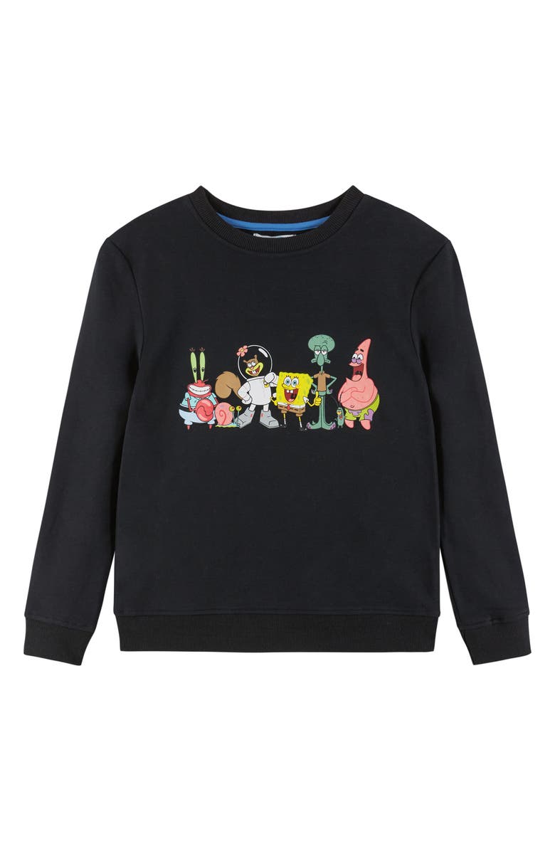 Andy & Evan Kids' SpongeBob SquarePants<sup>™</sup> Stonewashed Graphic Sweatshirt, Main, color,