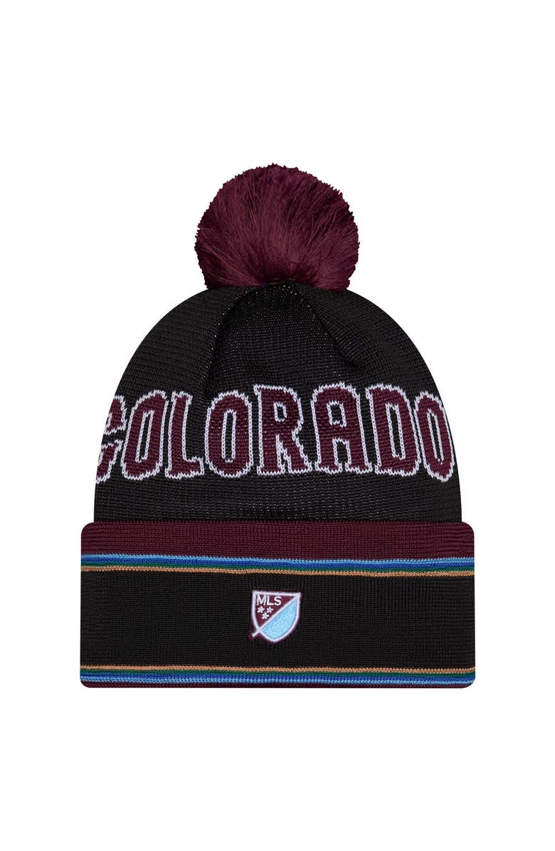 New Era Men's New Era Black Colorado Rapids 2026 Jersey Hook Cuffed Pom Knit Hat, Alternate, color, Black