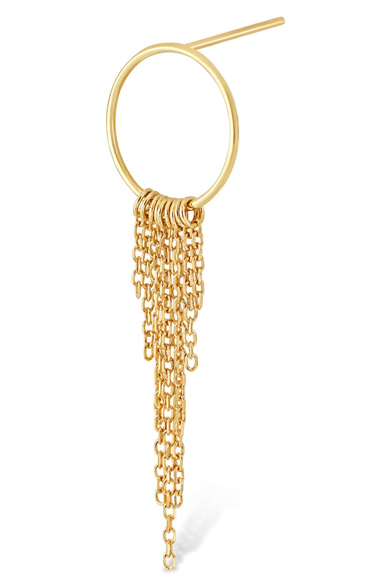 14K Gold Circle Fringe Drop Earrings (Online Trunk Show), Alternate, color, 14K YELLOW GOLD