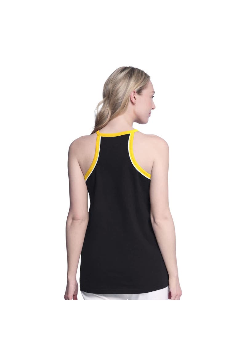 Women's G-III 4Her by Carl Banks Black Pittsburgh Pirates Curveball Racerback Tank Top, Alternate, color, Black