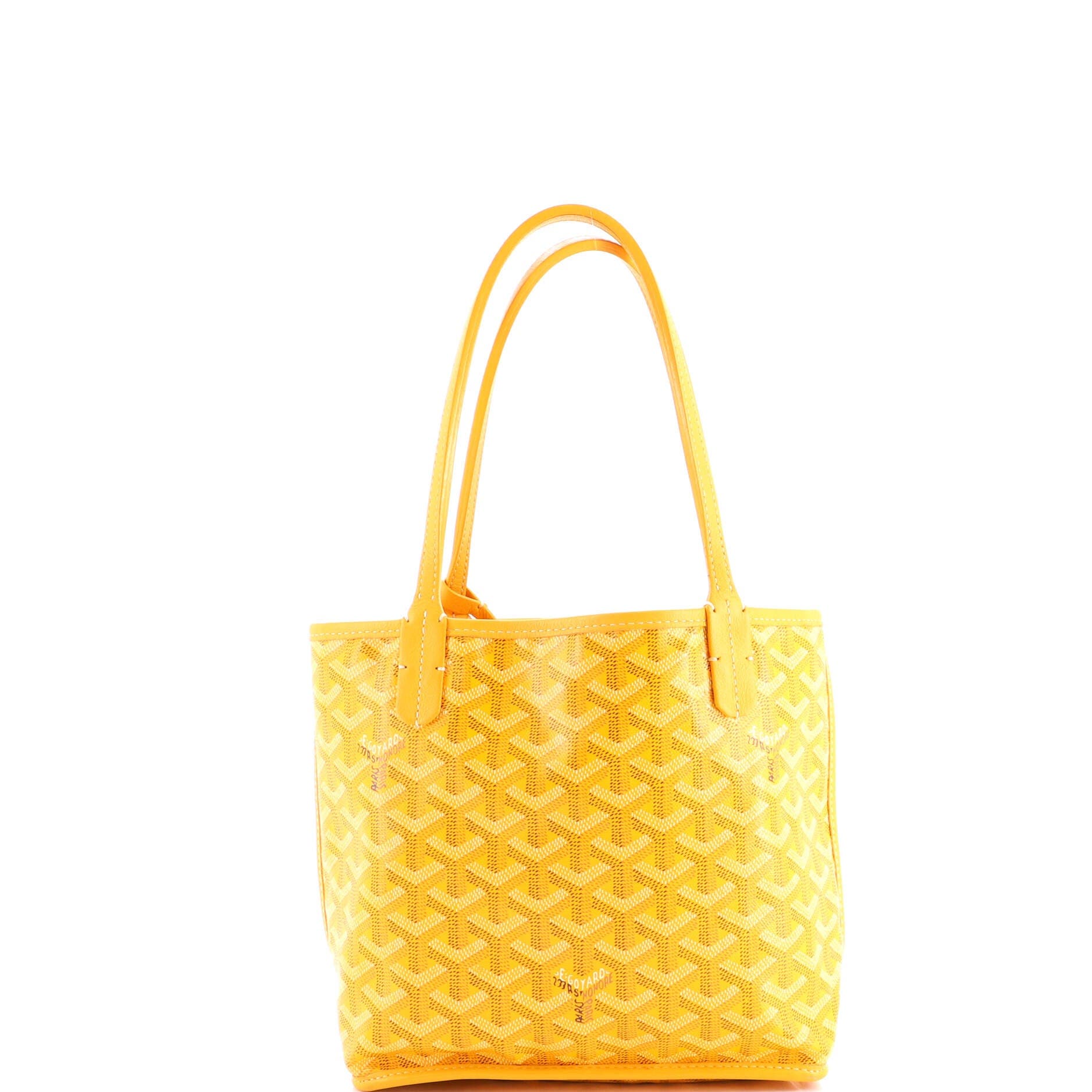 Pre-Owned Goyard Anjou Reversible Tote Coated Canvas Mini, Alternate, color, Orange