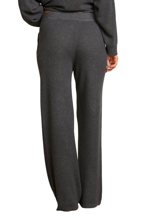 Barefoot Dreams Waffle Knit Drawstring Pants In Anchor