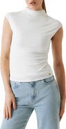 Marciano Mel Ruched Logo Detail Knit Top